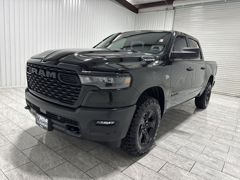 Diamond Black Crystal Pearlcoat 2026 RAM 1500 Tradesman Crew Cab 4WD Pickup Truck Four-Wheel Drive 8-Speed Automatic