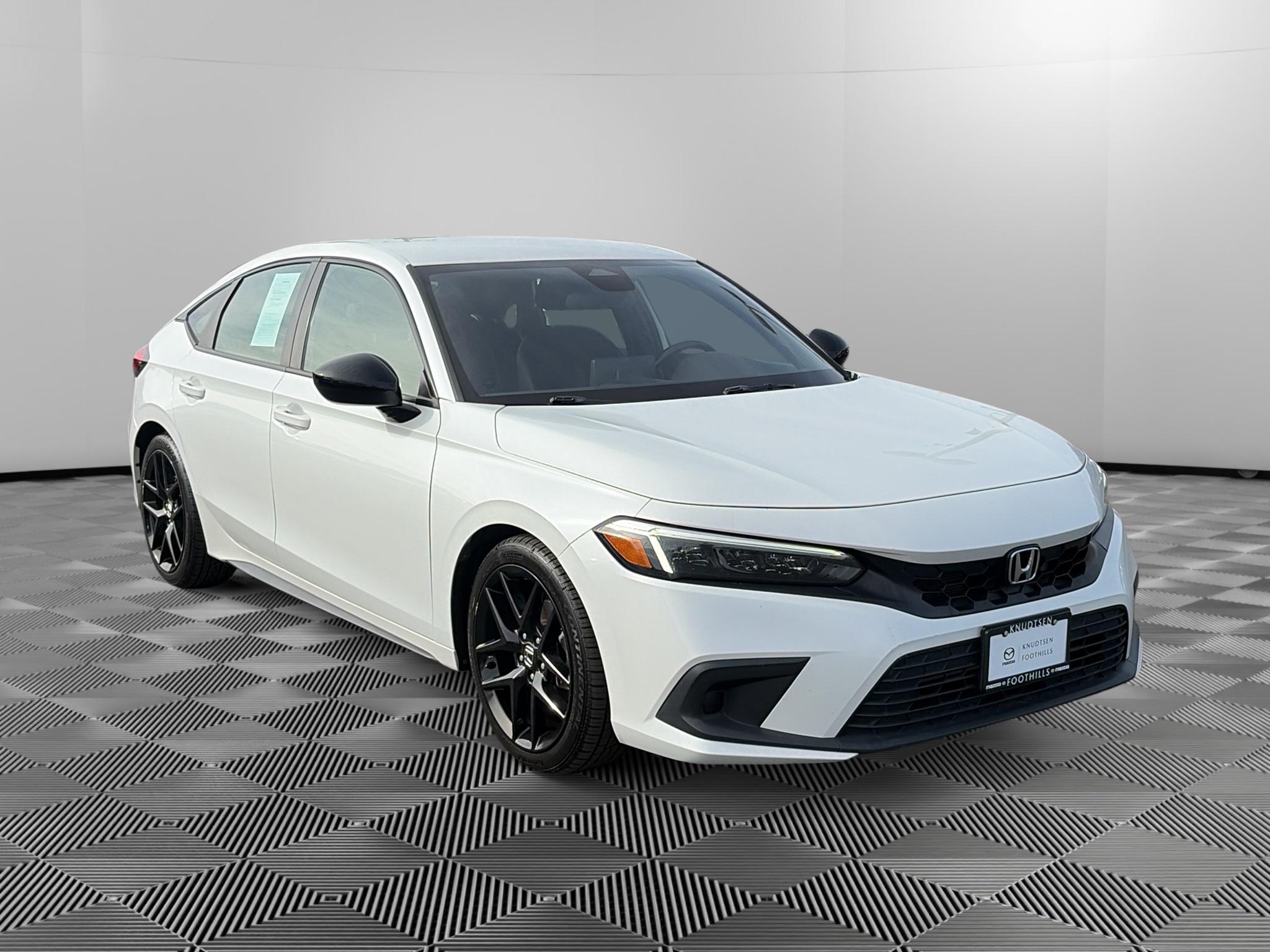 Platinum White Pearl 2022 Honda Civic Hatchback Hatchback Front-Wheel Drive Continuously Variable Transmission