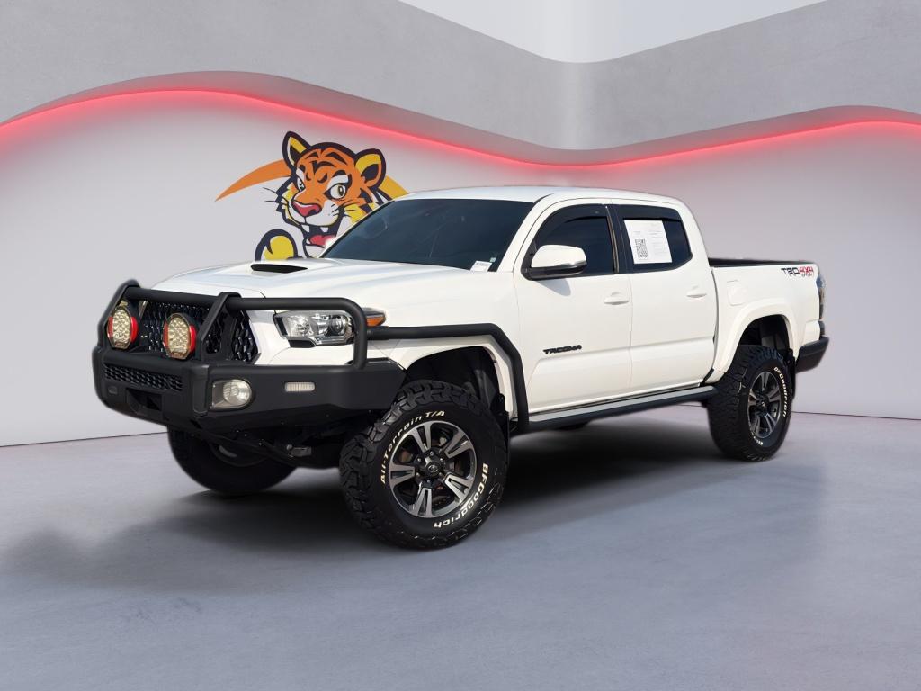 Super White 2018 Toyota Tacoma TRD Sport Double Cab 4WD Pickup Truck Four-Wheel Drive 6-Speed Automatic