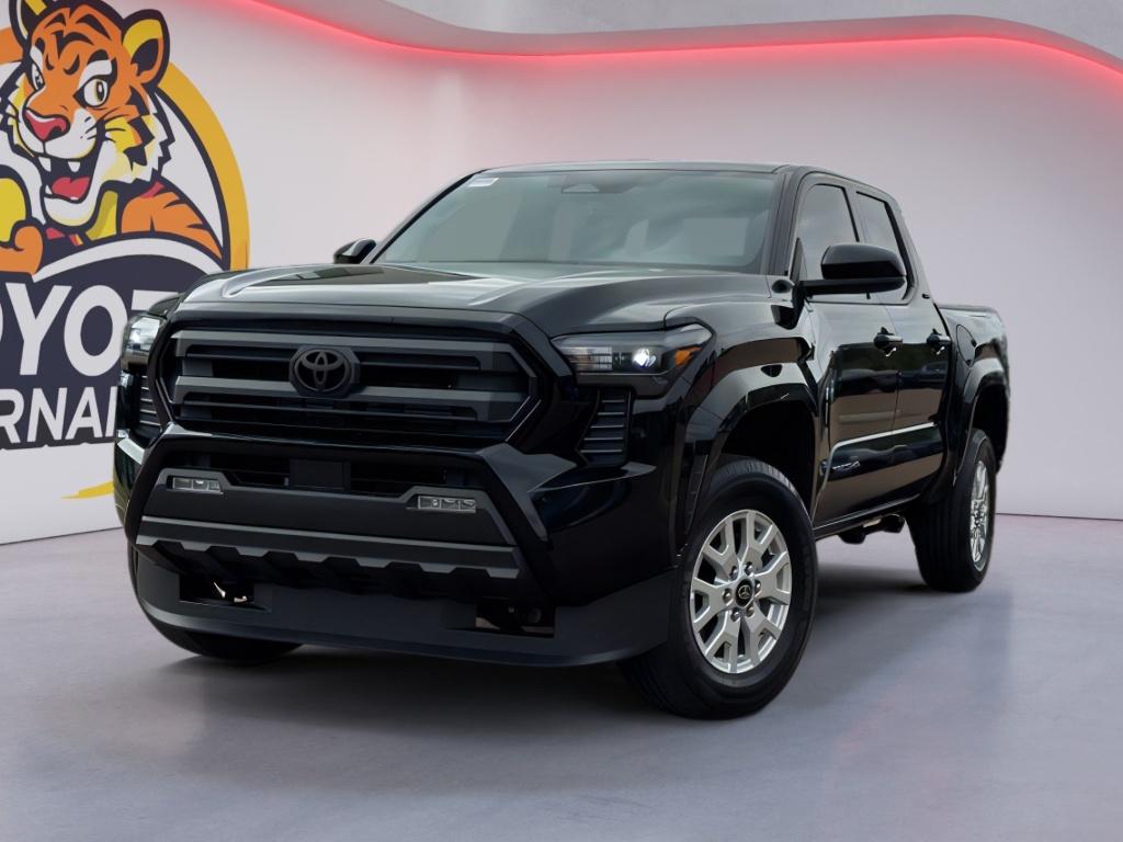 Black 2026 Toyota Tacoma SR5 Double Cab 4WD Pickup Truck Four-Wheel Drive 8-Speed Automatic