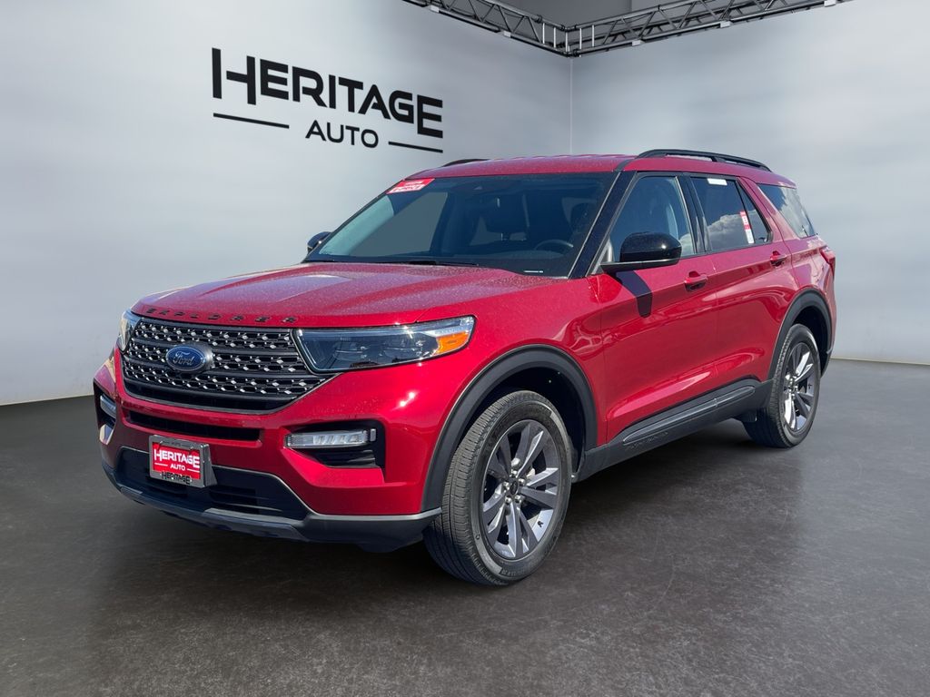 Rapid Red Metallic Tinted Clearcoat 2023 Ford Explorer SUV / Crossover All-Wheel Drive Automatic
