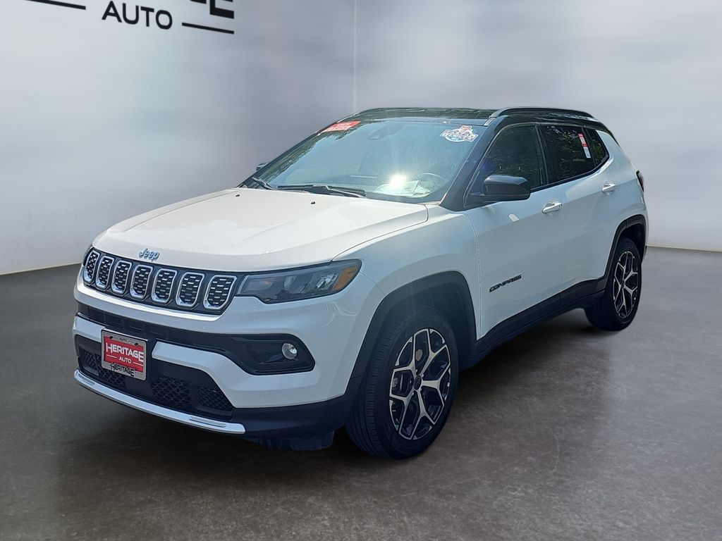 Bright White Clearcoat 2025 Jeep Compass SUV / Crossover Four-Wheel Drive 8-Speed Automatic