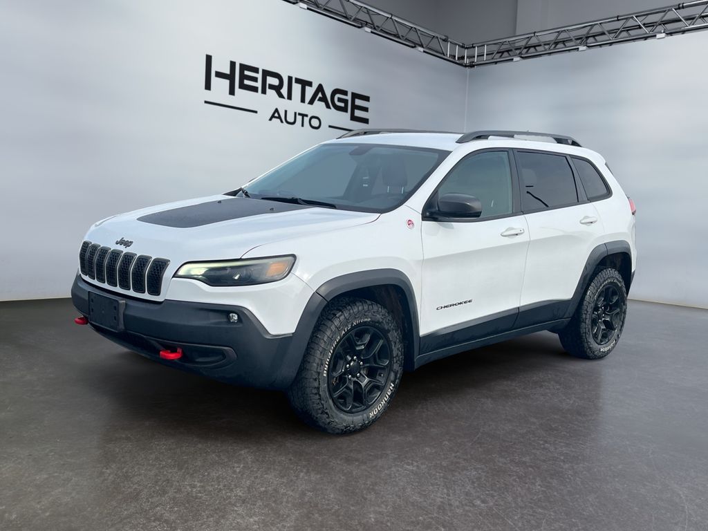 Bright White Clearcoat 2019 Jeep Cherokee Trailhawk Elite 4WD SUV / Crossover Four-Wheel Drive 9-Speed Automatic