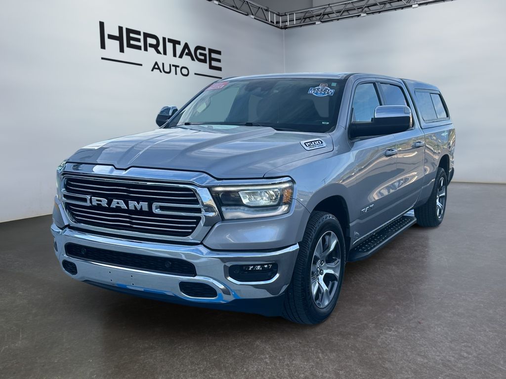 Billet Silver Metallic Clearcoat 2023 RAM 1500 Laramie Crew Cab 4WD Pickup Truck Four-Wheel Drive 8-Speed Automatic