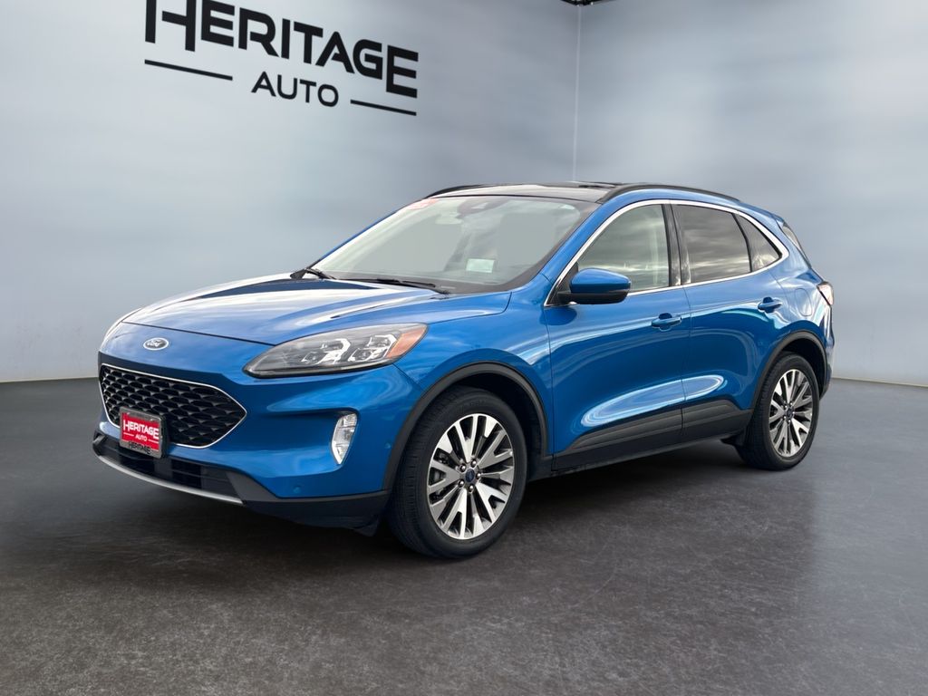 Velocity Blue Metallic 2020 Ford Escape Titanium AWD SUV / Crossover All-Wheel Drive 8-Speed Automatic