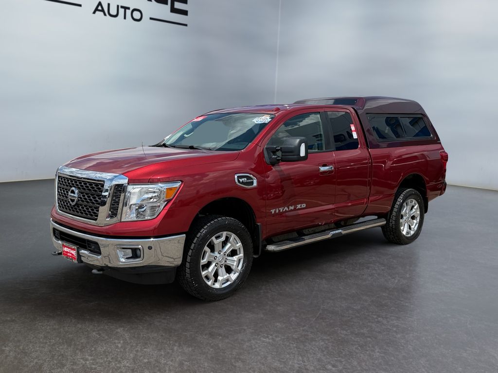 Cayenne Red 2017 Nissan Titan Pickup Truck 7-Speed Automatic