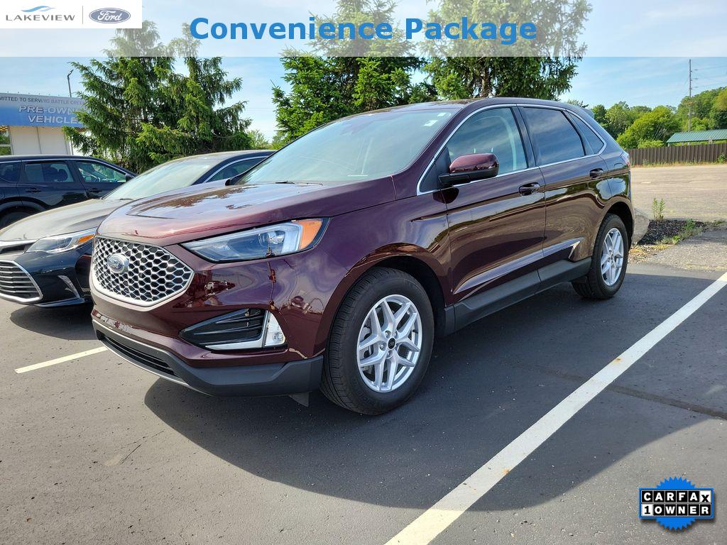 Red (BURGUNDY VELVET MET TINT CC) 2023 Ford Edge SEL AWD SUV / Crossover All-Wheel Drive 8-Speed Automatic