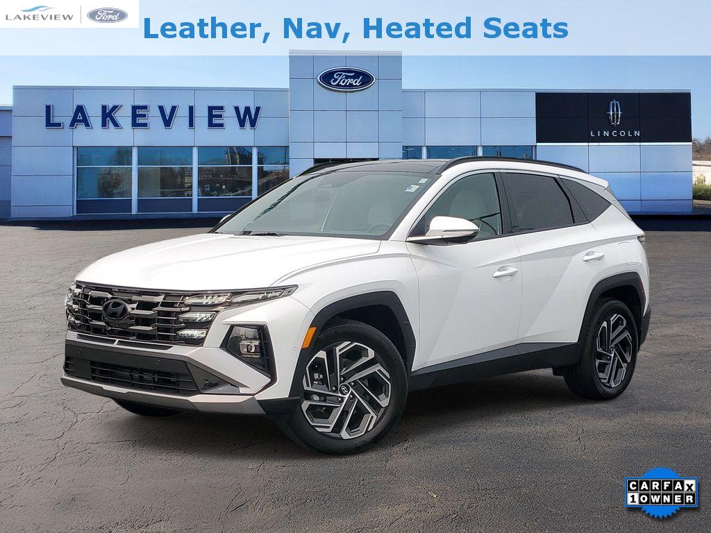 Creamy White Pearl 2025 Hyundai Tucson Hybrid SUV / Crossover All-Wheel Drive 6-Speed Automatic