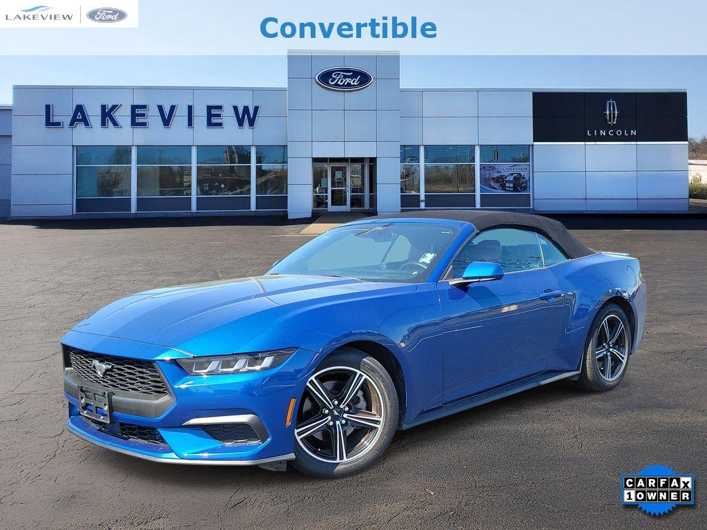 ATLAS BLUE METALLIC 2024 Ford Mustang Convertible Rear-Wheel Drive Automatic