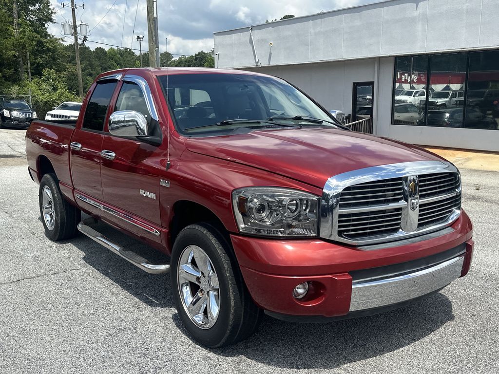 INFERNO RED CRYSTAL PEARLCOAT 2008 Dodge RAM 1500 Laramie Quad Cab 4WD Pickup Truck Four-Wheel Drive 5-Speed Automatic