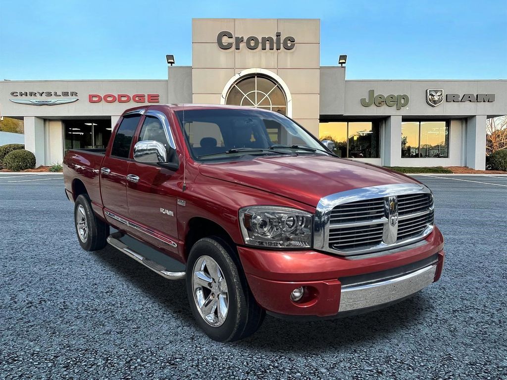 INFERNO RED CRYSTAL PEARLCOAT 2008 Dodge RAM 1500 Laramie Quad Cab 4WD Pickup Truck Four-Wheel Drive 5-Speed Automatic