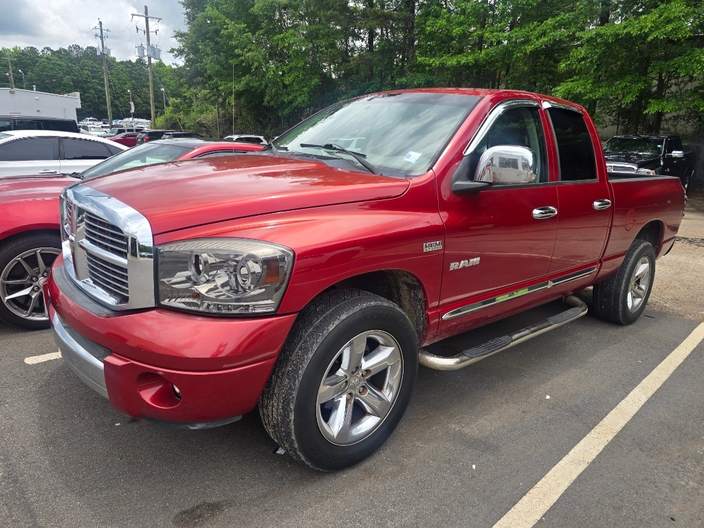 INFERNO RED CRYSTAL PEARLCOAT 2008 Dodge RAM 1500 Laramie Quad Cab 4WD Pickup Truck Four-Wheel Drive 5-Speed Automatic