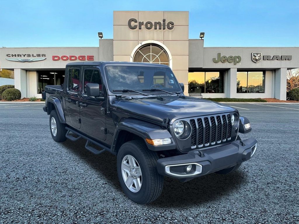 Gray (Granite Crystal Metallic Clearcoat) 2022 Jeep Gladiator Pickup Truck Four-Wheel Drive 8-Speed Automatic