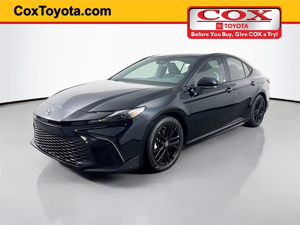 Midnight Black Metallic 2025 Toyota Camry SE FWD Sedan Front-Wheel Drive Continuously Variable Transmission