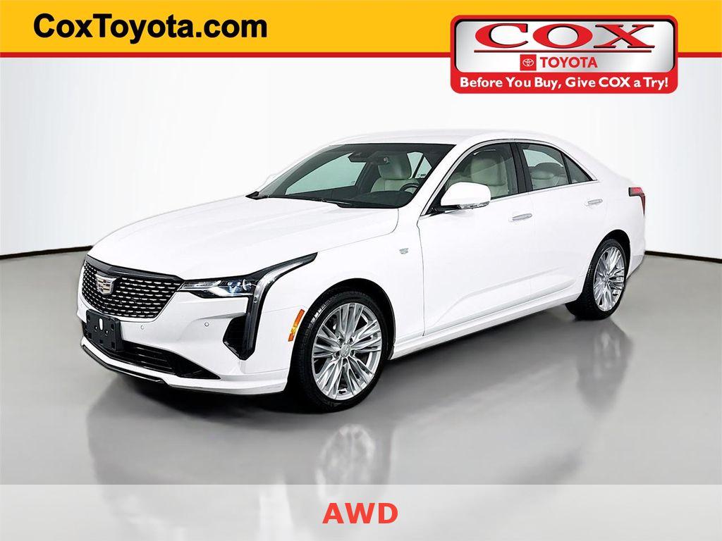 Summit White 2023 Cadillac CT4 Premium Luxury AWD Sedan All-Wheel Drive 8-Speed Automatic