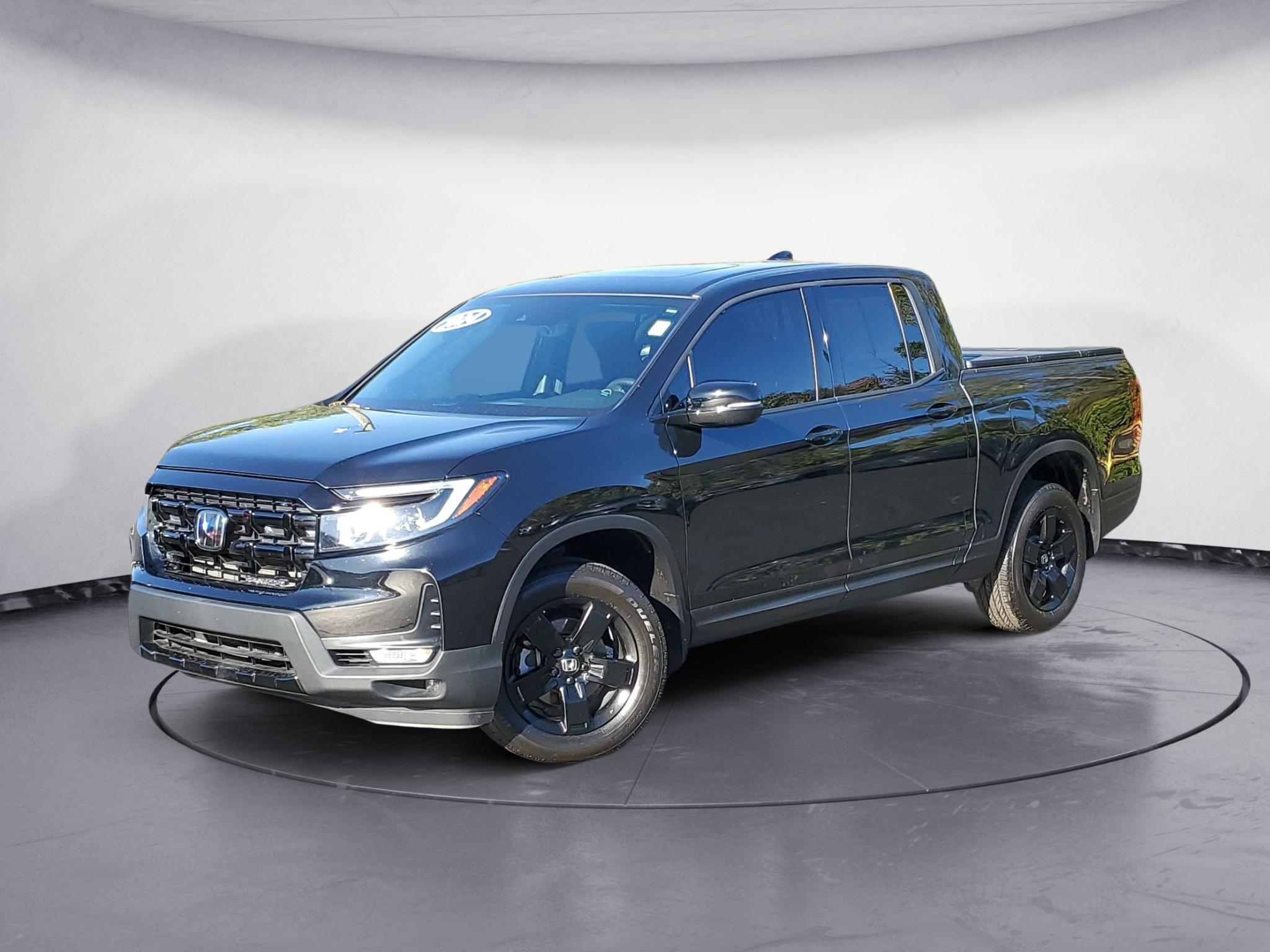 Crystal Black Pearl 2024 Honda Ridgeline Pickup Truck All-Wheel Drive 9-Speed Automatic