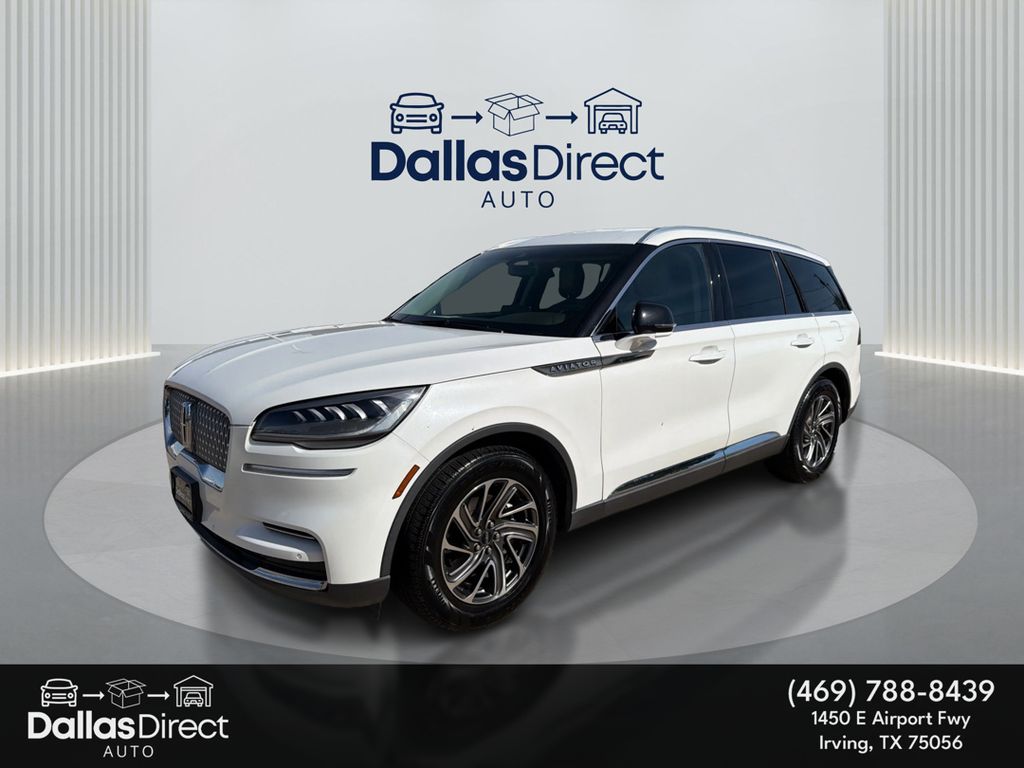 Pristine White 2021 Lincoln Aviator Standard RWD SUV / Crossover Rear-Wheel Drive Automatic