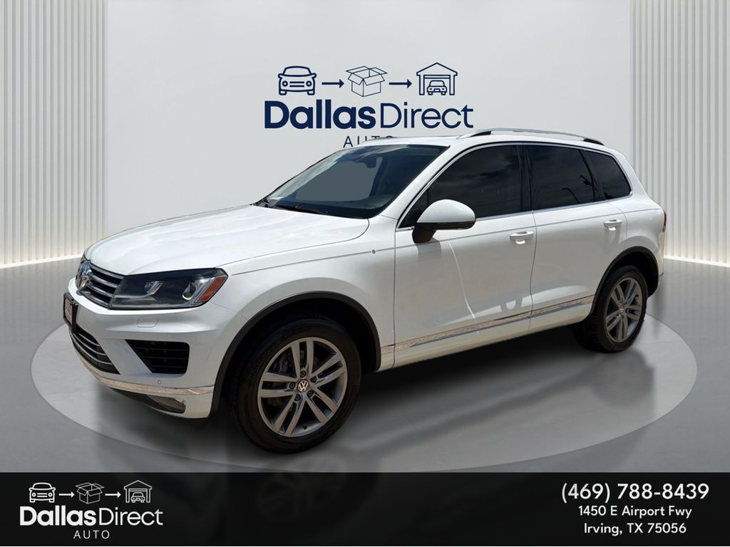 Pure White 2015 Volkswagen Touareg SUV / Crossover 8-Speed Automatic