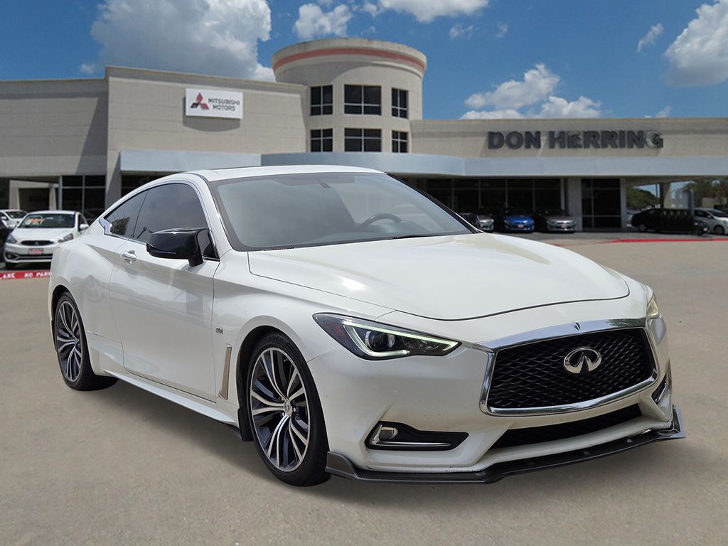 Pure White 2017 INFINITI Q60 3.0t Premium Coupe RWD Coupe Rear-Wheel Drive 7-Speed Automatic