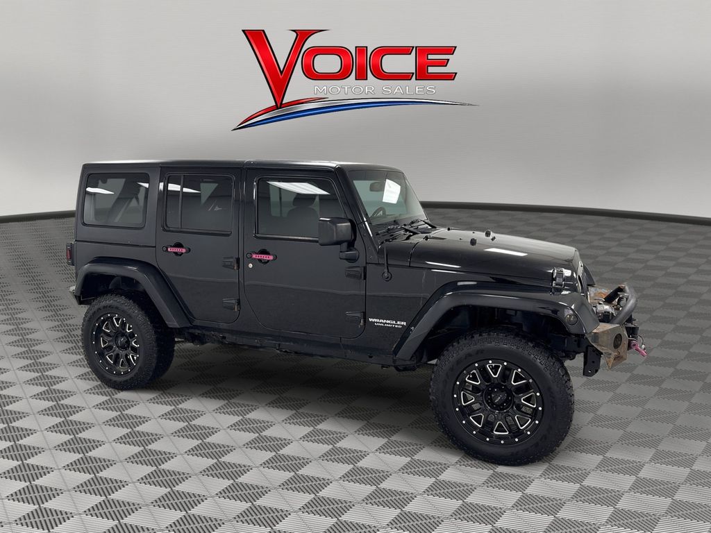 Black 2015 Jeep Wrangler Unlimited Sahara 4WD SUV / Crossover Four-Wheel Drive 5-Speed Automatic