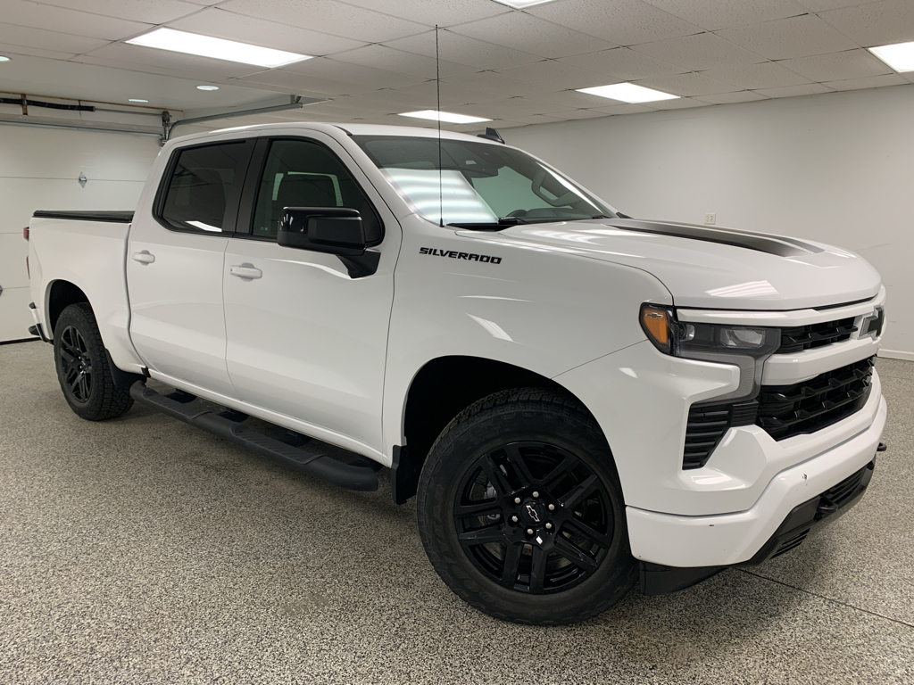Summit White 2023 Chevrolet Silverado 1500 RST Crew Cab 4WD Pickup Truck Four-Wheel Drive Automatic