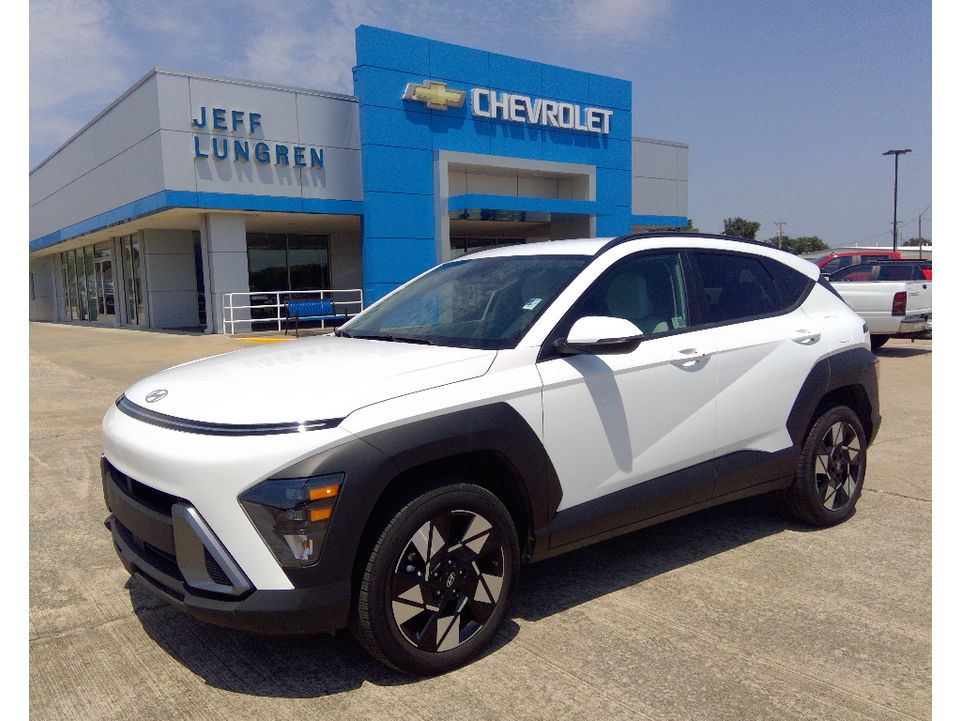 Atlas White 2024 Hyundai Kona SEL AWD SUV / Crossover All-Wheel Drive Continuously Variable Transmission