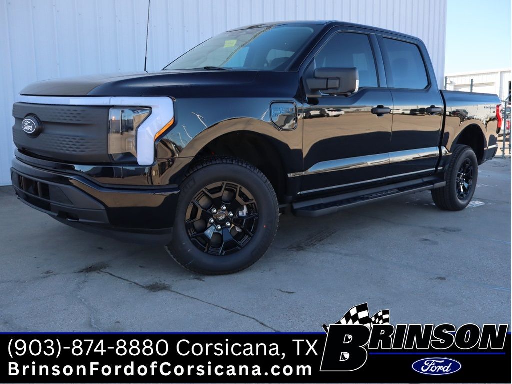 Agate Black Metallic 2025 Ford F-150 Lightning XLT SuperCrew AWD Pickup Truck All-Wheel Drive Automatic