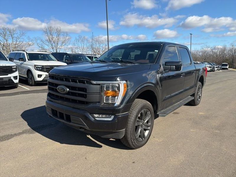 Agate Black Metallic 2023 Ford F-150 Lariat SuperCrew 4WD Pickup Truck Four-Wheel Drive Automatic