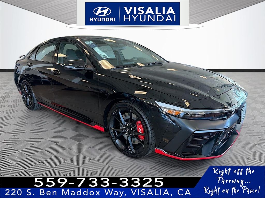 Abyss Black 2026 Hyundai Elantra N Sedan Front-Wheel Drive 6-Speed Manual