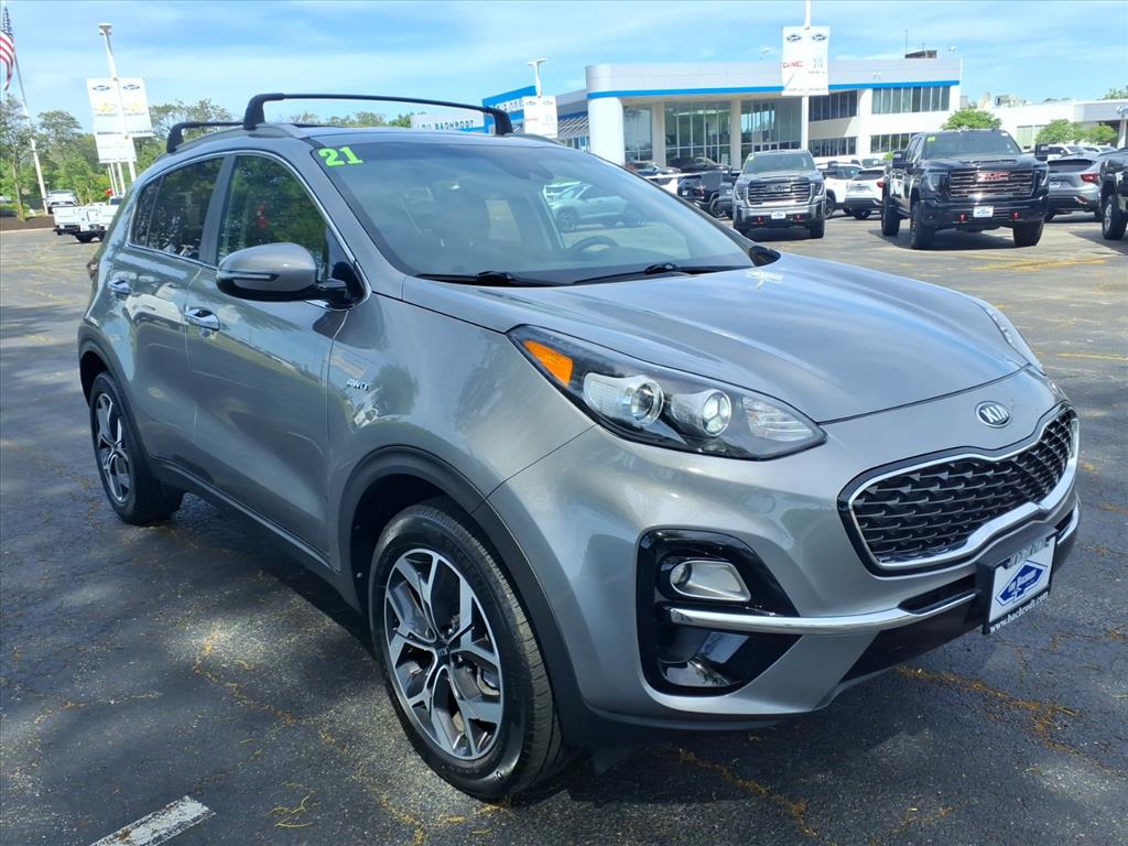 Steel Gray 2021 Kia Sportage SUV / Crossover All-Wheel Drive 6-Speed Automatic