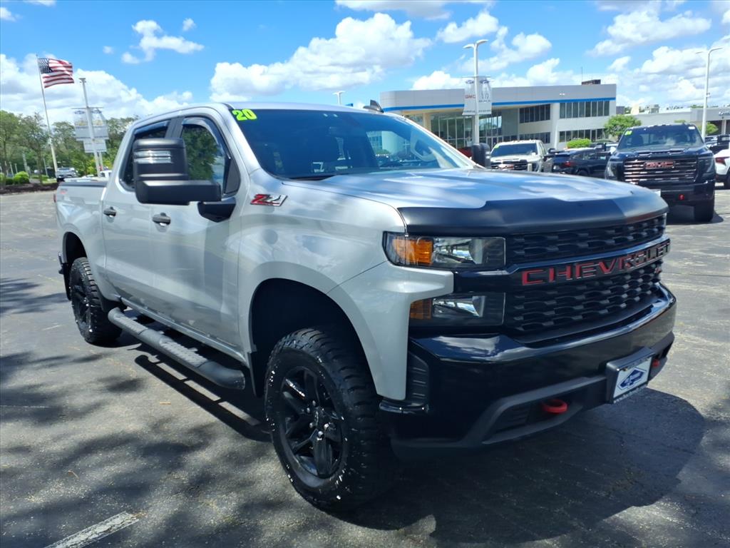 Silver Ice Metallic 2020 Chevrolet Silverado 1500 Pickup Truck Four-Wheel Drive 6-Speed Automatic