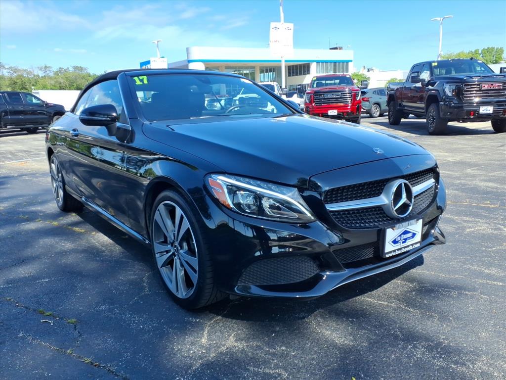 Black 2017 Mercedes-Benz C-Class Convertible Rear-Wheel Drive 9-Speed Automatic