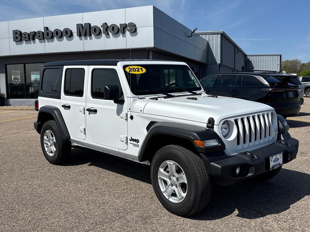 Bright White Clearcoat 2021 Jeep Wrangler SUV / Crossover Four-Wheel Drive 6-Speed Manual