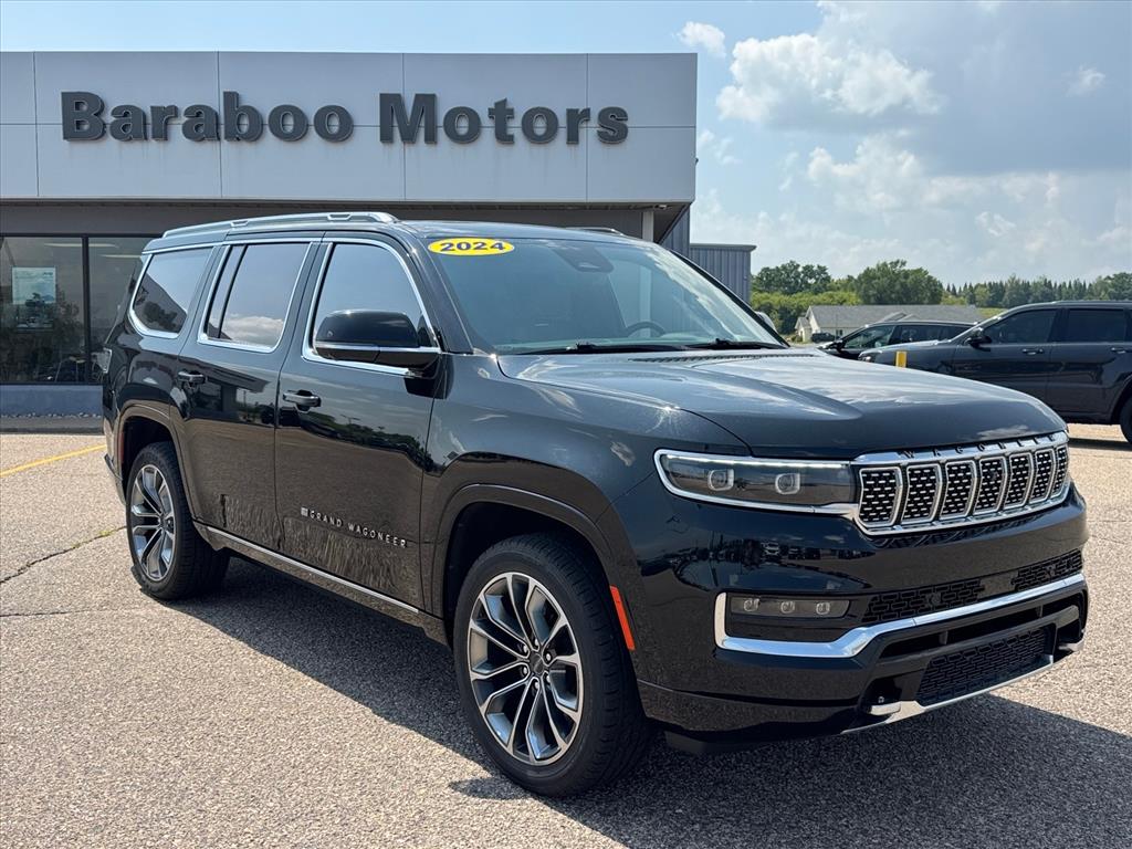 Diamond Black Crystal Pearlcoat 2024 Jeep Grand Wagoneer SUV / Crossover Four-Wheel Drive 8-Speed Automatic