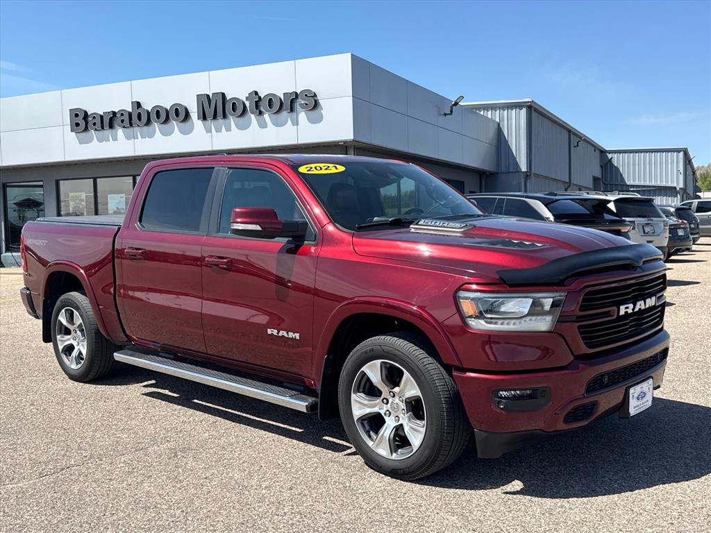 Delmonico Red Pearlcoat 2021 RAM 1500 Pickup Truck Four-Wheel Drive 8-Speed Automatic