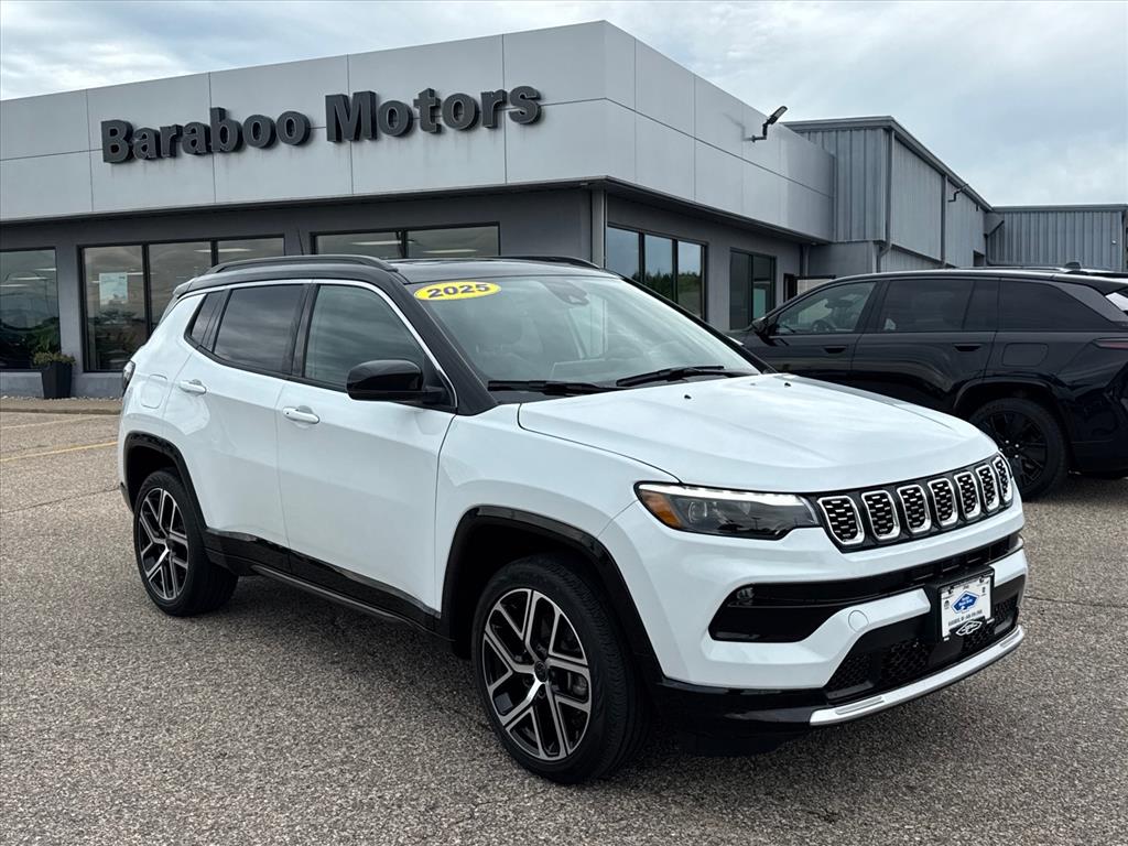 Bright White Clearcoat 2025 Jeep Compass SUV / Crossover Four-Wheel Drive 8-Speed Automatic