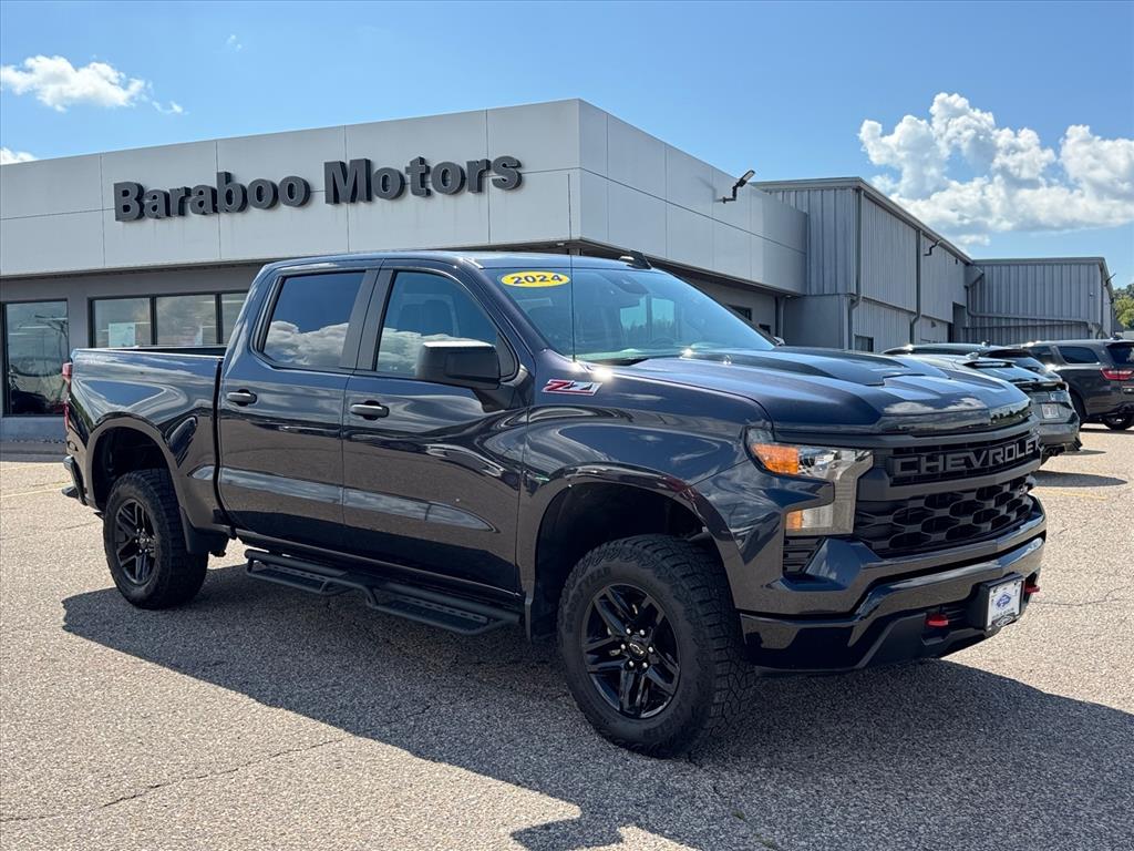 Dark Ash Metallic 2024 Chevrolet Silverado 1500 Pickup Truck Four-Wheel Drive 8-Speed Automatic