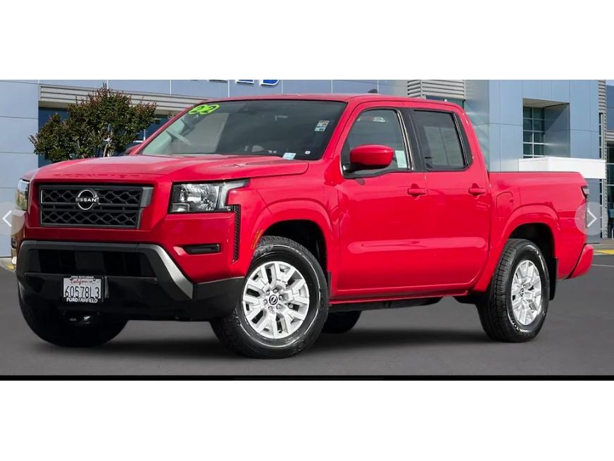 Red Alert 2022 Nissan Frontier SV Crew Cab RWD Pickup Truck 4X2 9-Speed Automatic
