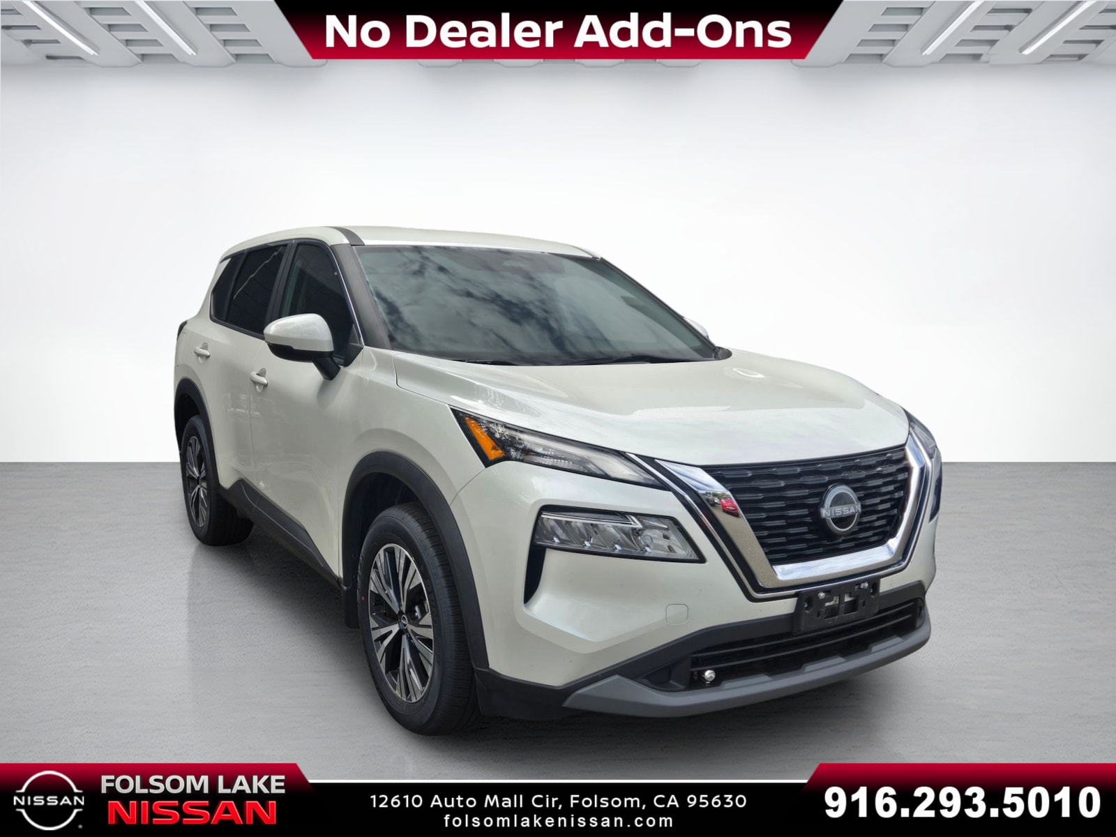 Pearl White Tricoat 2023 Nissan Rogue SUV / Crossover Front-Wheel Drive Continuously Variable Transmission