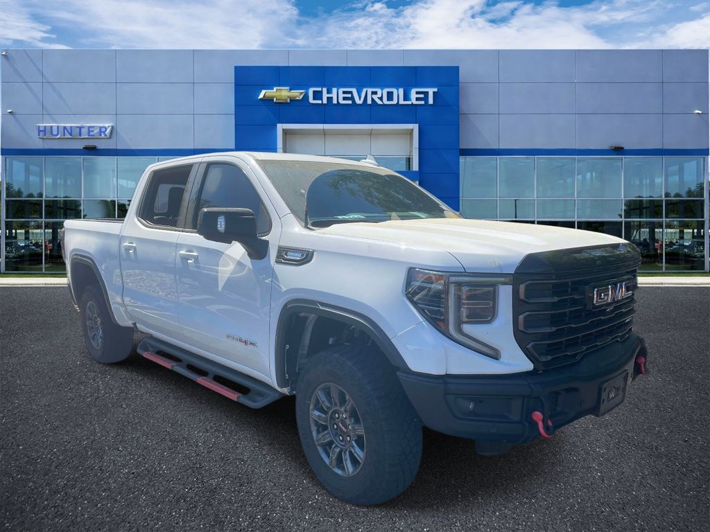 Summit White 2024 GMC Sierra 1500 AT4X Crew Cab 4WD Pickup Truck Four-Wheel Drive Automatic
