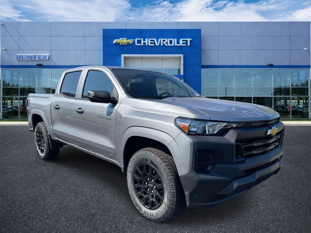 Sterling Gray Metallic 2023 Chevrolet Colorado Work Truck Crew Cab RWD Pickup Truck 4X2 8-Speed Automatic