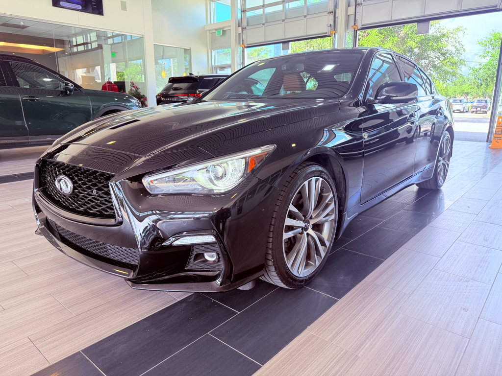 Black Obsidian 2023 INFINITI Q50 Sensory RWD Sedan Rear-Wheel Drive 7-Speed Automatic