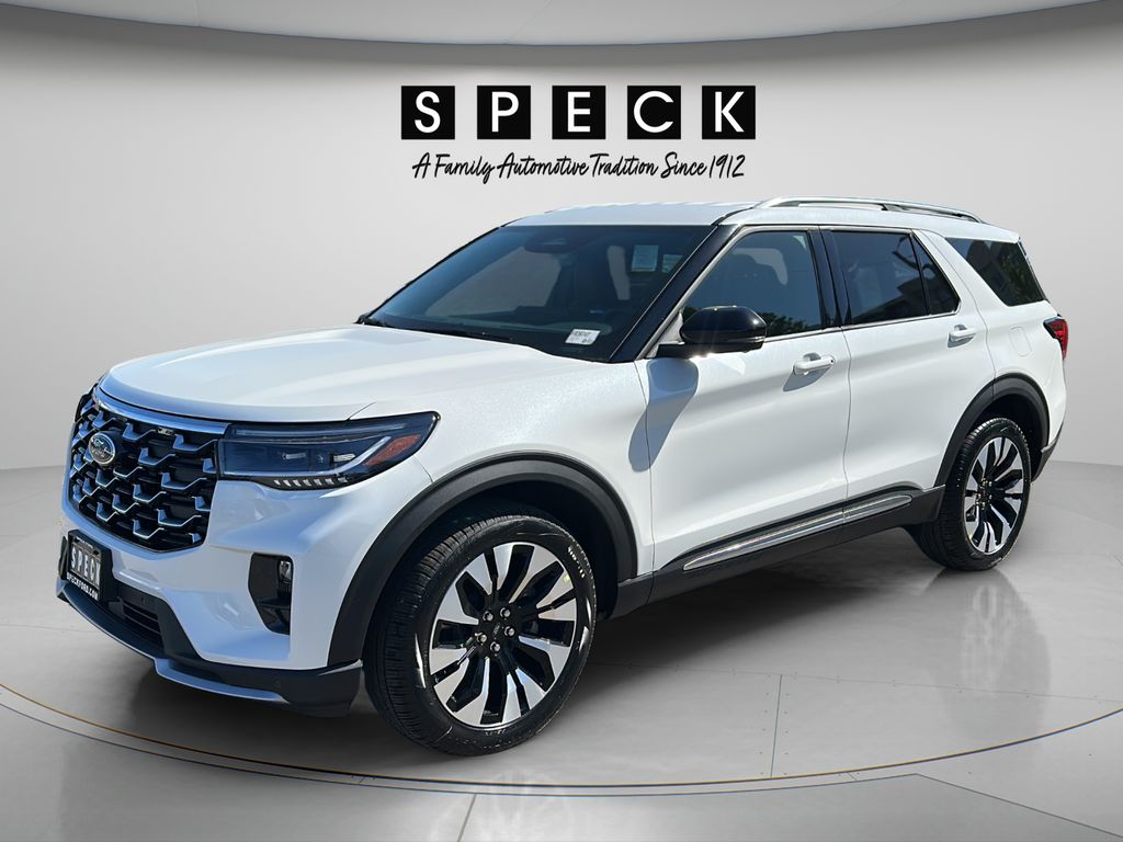 Star White Metallic Tri-Coat 2026 Ford Explorer Platinum AWD SUV / Crossover All-Wheel Drive Automatic