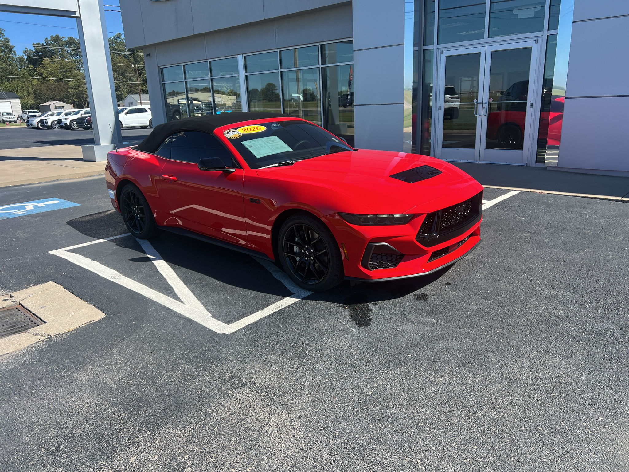 Race Red 2026 Ford Mustang Convertible Rear-Wheel Drive Automatic