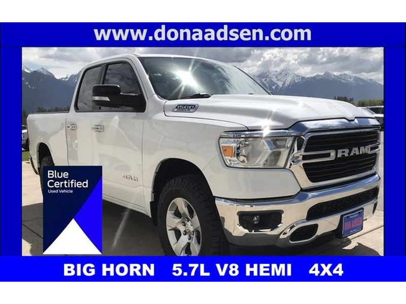Bright White Clearcoat 2020 RAM 1500 Pickup Truck Four-Wheel Drive 8-Speed Automatic