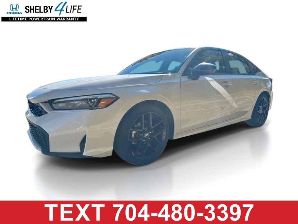 Gray (NH-883PX/PLATINUM) 2025 Honda Civic Hybrid Sedan Front-Wheel Drive Continuously Variable Transmission