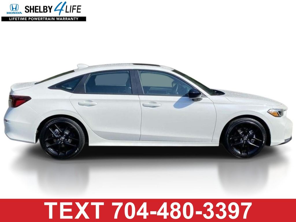 Gray (NH-883PX/PLATINUM) 2025 Honda Civic Hybrid Sedan Front-Wheel Drive Continuously Variable Transmission