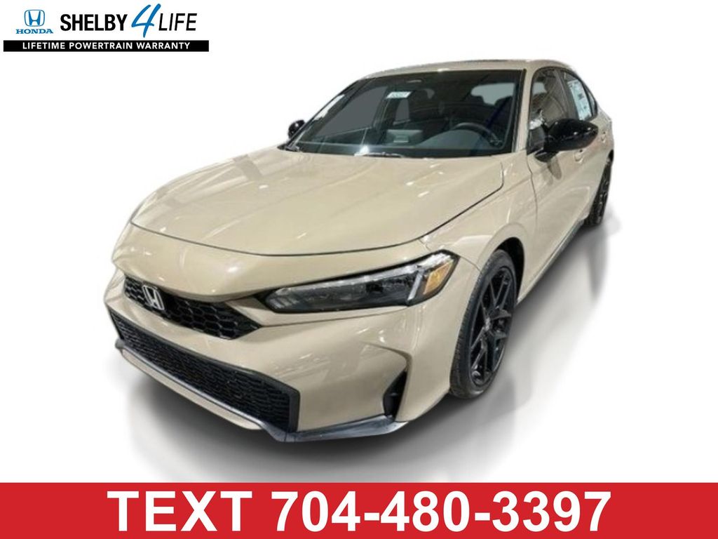 Sand Dune Pearl 2026 Honda Civic Hybrid Hatchback Front-Wheel Drive Continuously Variable Transmission