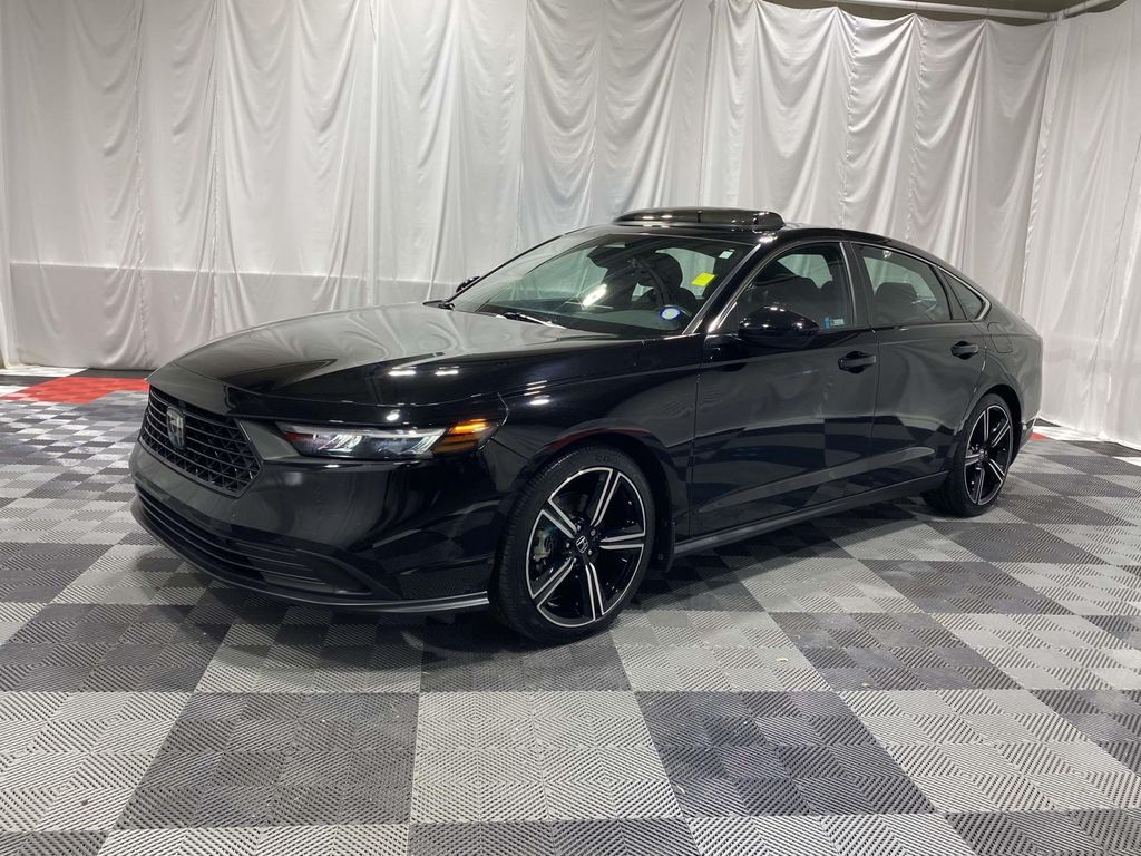 Crystal Black Pearl 2023 Honda Accord Hybrid Sedan Front-Wheel Drive Continuously Variable Transmission