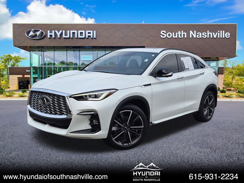 Radiant White 2024 INFINITI QX55 SUV / Crossover All-Wheel Drive Continuously Variable Transmission